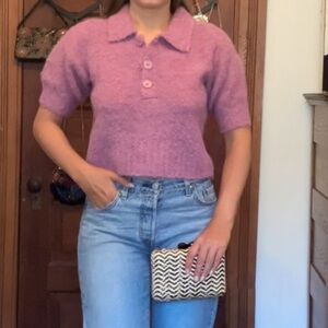 ASOS Pink V-Neck Sweater